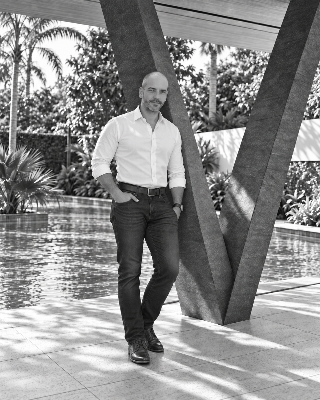 Arquiteto Paulo Rezende em ambiente residencial contemporâneo